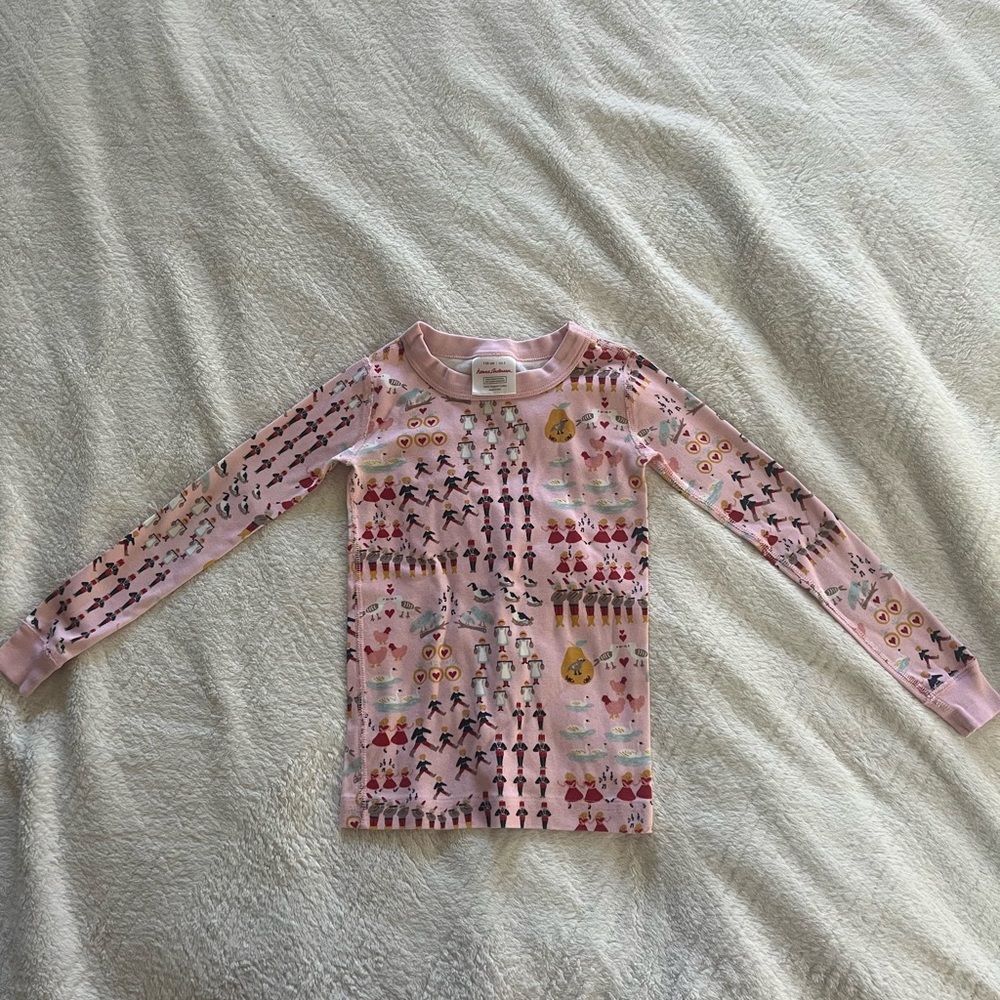 Hanna Andersson Pink Kids Top with Fun Figures Organic Cotton Dress